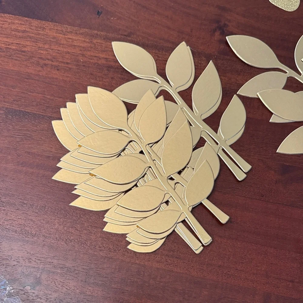Gold Leaf and Butterfly Wall Decoration New
